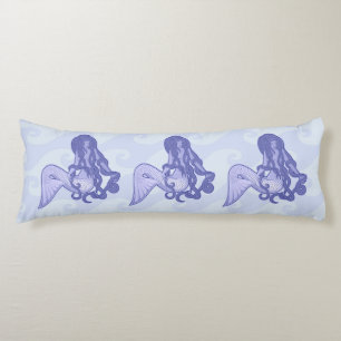 Coussins Longs Sirène assise bleue