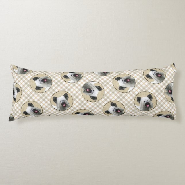 Coussins Longs Skye Terrier Peinture Silver Grey Original Chien A (Devant)