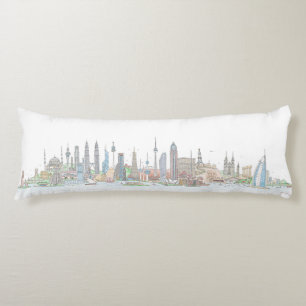 Coussins Longs Skyline du monde