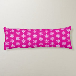 Coussins Longs Snowflakes Ikat - Fuchsia et rose glace