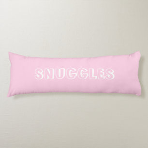 Coussins Longs "Snuggets" Lettres blanches rose pâle