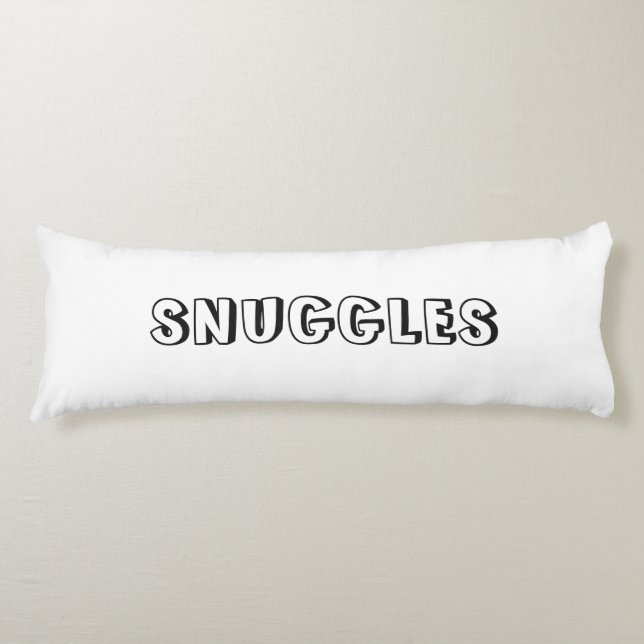 Coussins Longs "Snuggings" noir blanc (Devant)