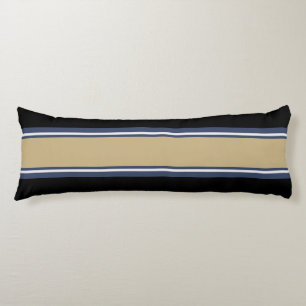 Coussins Longs Sports Stripes bleu beige + votre couleur de dos