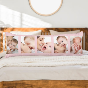 Coussins Longs Statistiques de naissance de bébé et collage de ba