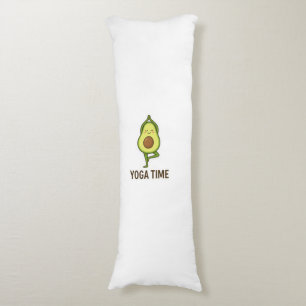 Coussins Longs Sticker De Yoga De L'Avocado Cute