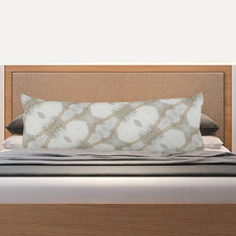 Coussins Longs Strands de perles élégant élégant élégant blanc