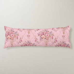 Coussins Longs Style victorien rose français antique Rococo flora