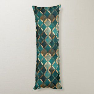 Coussins Longs Super Luxe Turquoise & Or