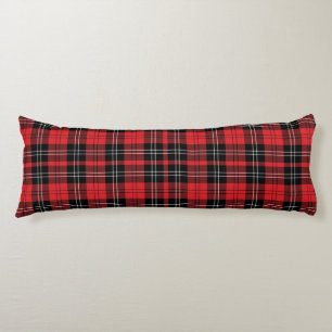 Coussins Longs Tartan Rouge Noir Blanc Plaid Buffalo Tendance