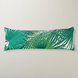 Coussins Longs Tendance de l'aquarelle Feuille de palmiers tropic
