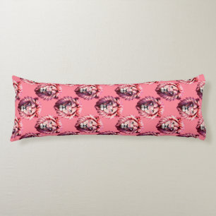 Coussins Longs Tête de lion rose motif animal design rose