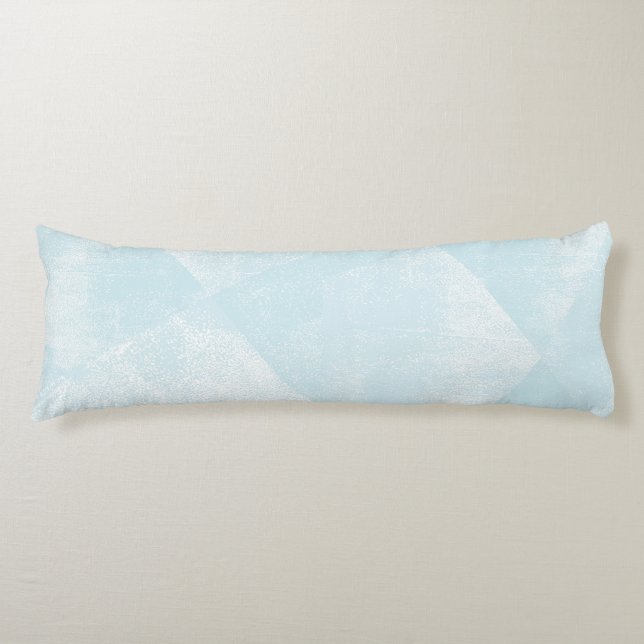 Coussins Longs Texture d'encre géométrique minimale bleu pâle (Devant)