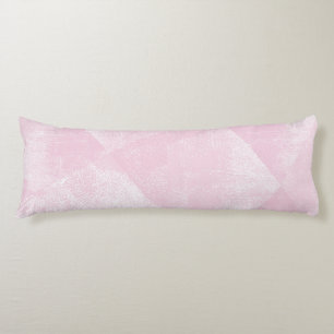 Coussins Longs Texture d'encre géométrique minimale rose pâle