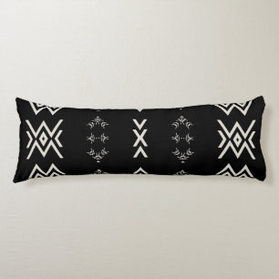 Coussins Longs Tissu noir et blanc