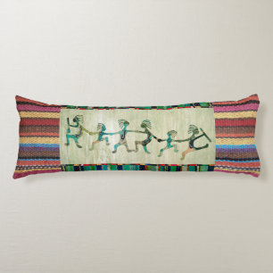 Coussins Longs Tissus Motif couleur I + KOKOPELLI