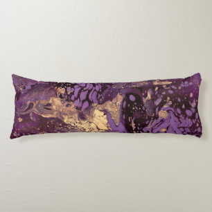 Coussins Longs tourbillon d'encre d'or iris :