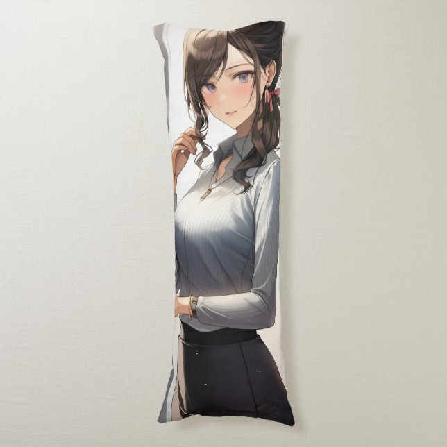 Coussins Longs Travailleur de bureau pour fille Anime (Devant (Vertical))