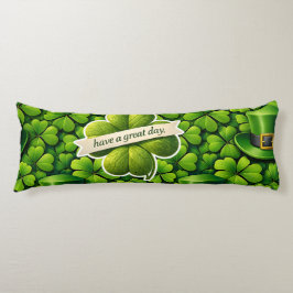 Coussins Longs Trèfle à quatre feuilles chanceux Saint Patrick Fê