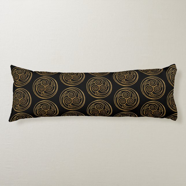 Coussins Longs Triple Celtic Knot Swirl Mandala (Devant)