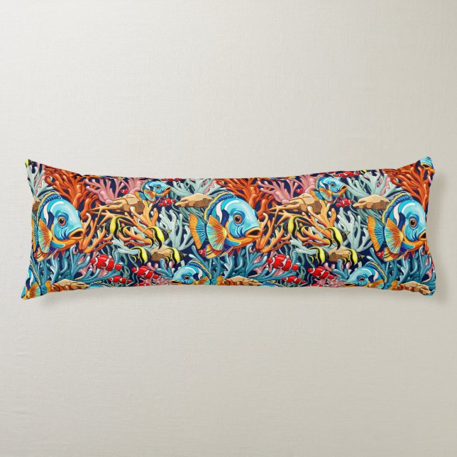 Coussins Longs Tropical Fish Colorful Summer Vibes (Devant)