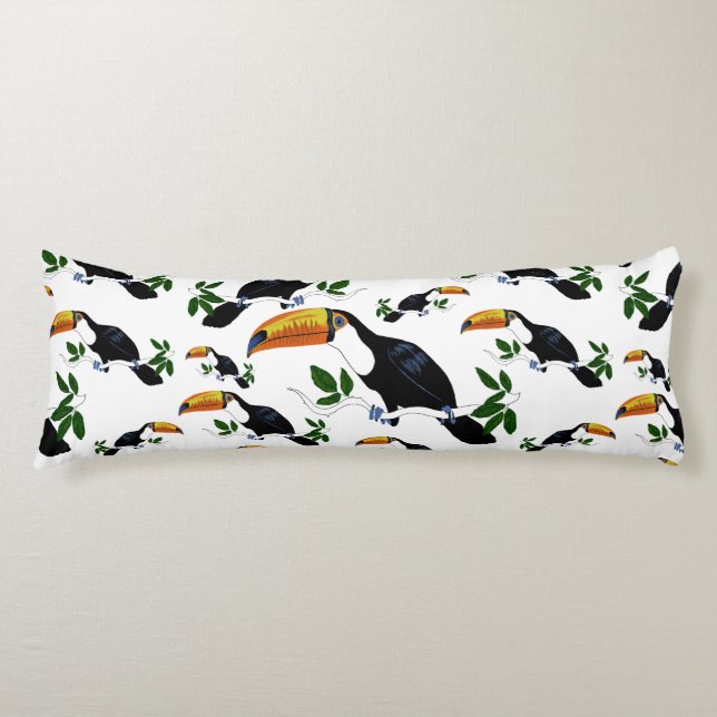 Coussins Longs Tropical Toucans - Playful Jungle (Devant)