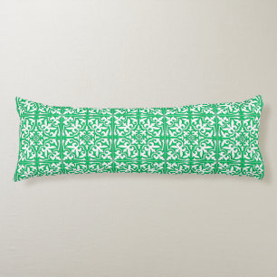 Coussins Longs Tuiles marocaines - Jade vert et blanc