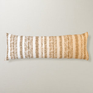 Coussins Longs Un design textile orné d'orange et blanc