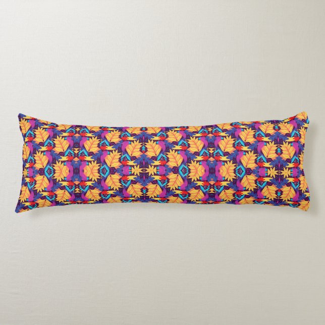 Coussins Longs Un oreiller rectangulaire présente un motif  (Devant)