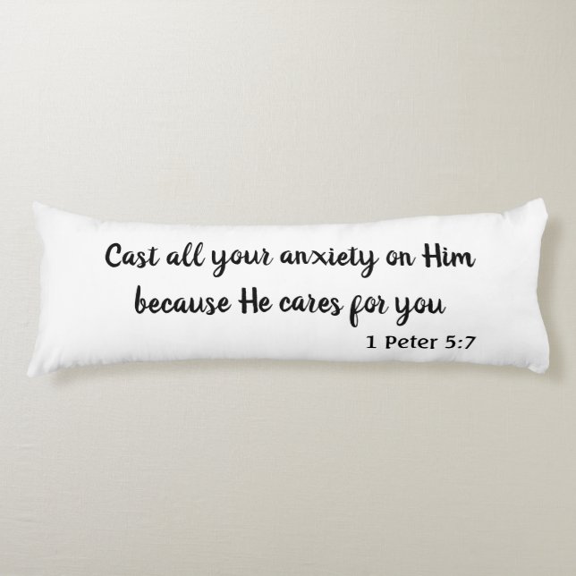 Coussins Longs Une belle Bible Verse de Paix (Devant)