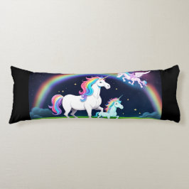 Coussins Longs Unicornes avec magie