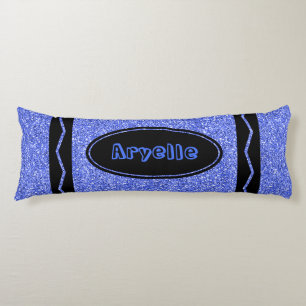 Coussins Longs Véritable Parties scintillant Bleue Crayon Nom per