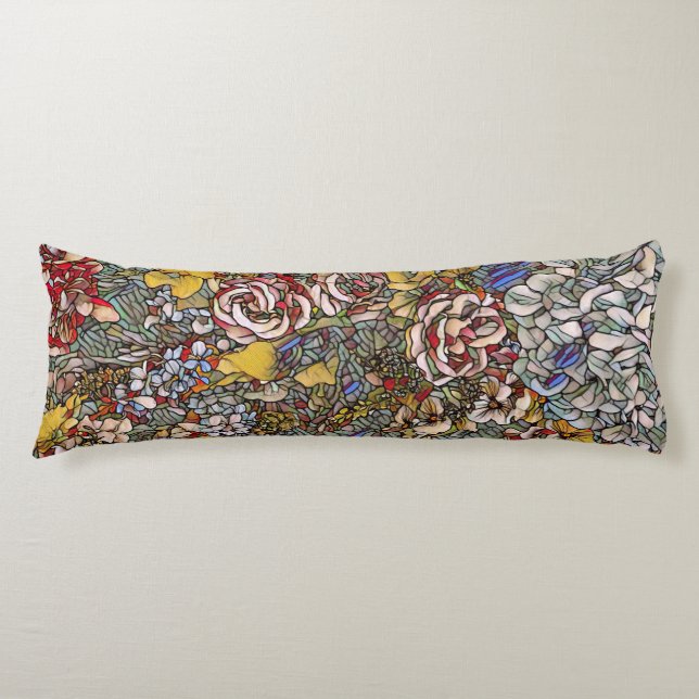 Coussins Longs Verre verni Botanique Floral (Devant)