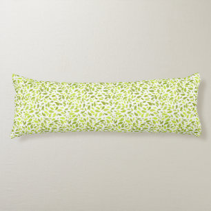 Coussins Longs Vert Feuille Nature Imprimer, Plante Motif feuille