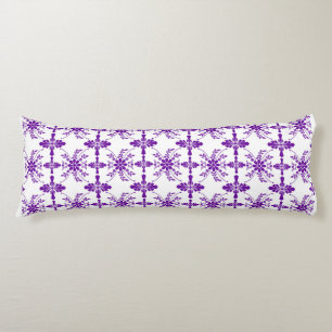 Coussins Longs Vieux floral anglais pourpre et blanc