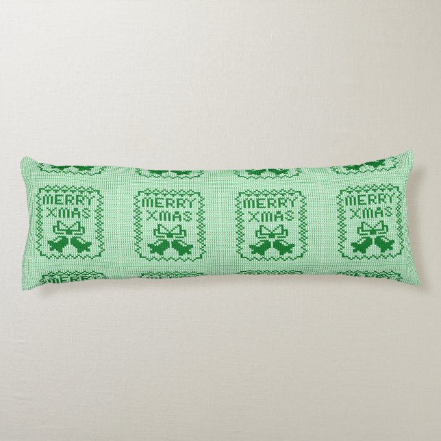 Coussins Longs Vilain chandail motif sonneries cloches et Joyeux  (Dos)