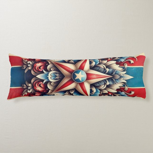 Coussins Longs Vintage/rustic USA/Patriotic  (Devant)