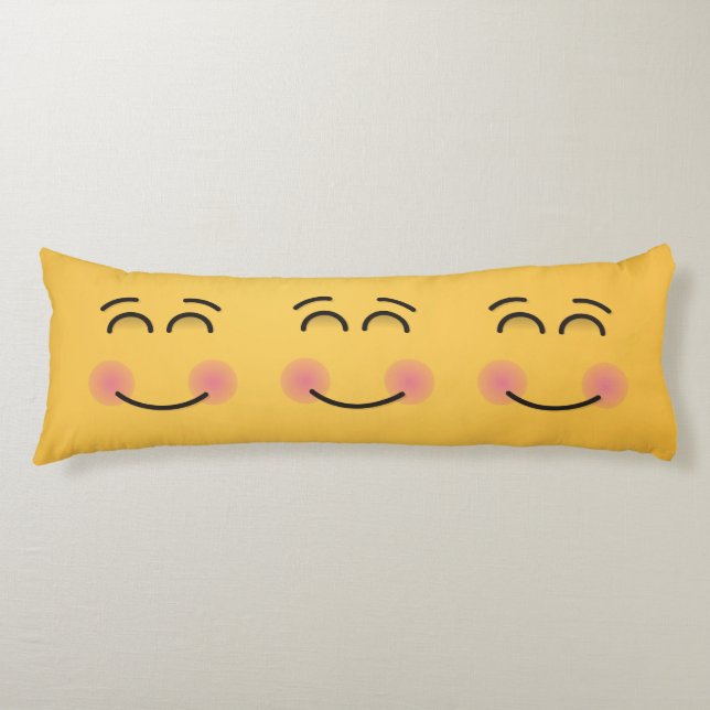 Coussins Longs Visage souriant aux yeux souriants (Devant)