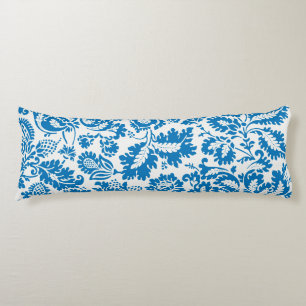 Coussins Longs William Morris Inspiré Bleu Botanique
