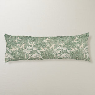 Coussins Longs William Morris Vert Sauge Motif Tulipe : Vintage