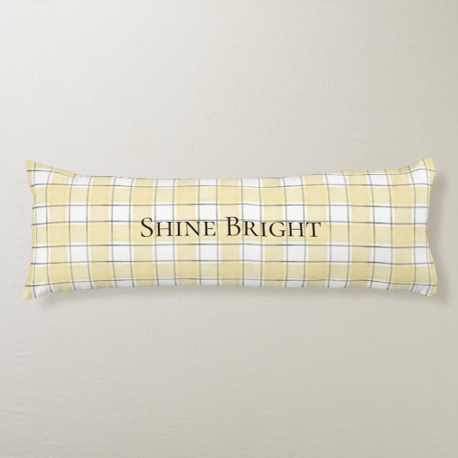 Coussins Longs Yellow White Stripes Christmas   (Devant)