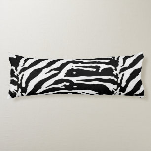 Coussins Longs Zebra Camouflage Motif artistique noir et blanc