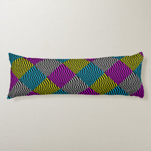 Coussins Longs Zebra Stripes - Motif géométrique Art Abstrait 3D