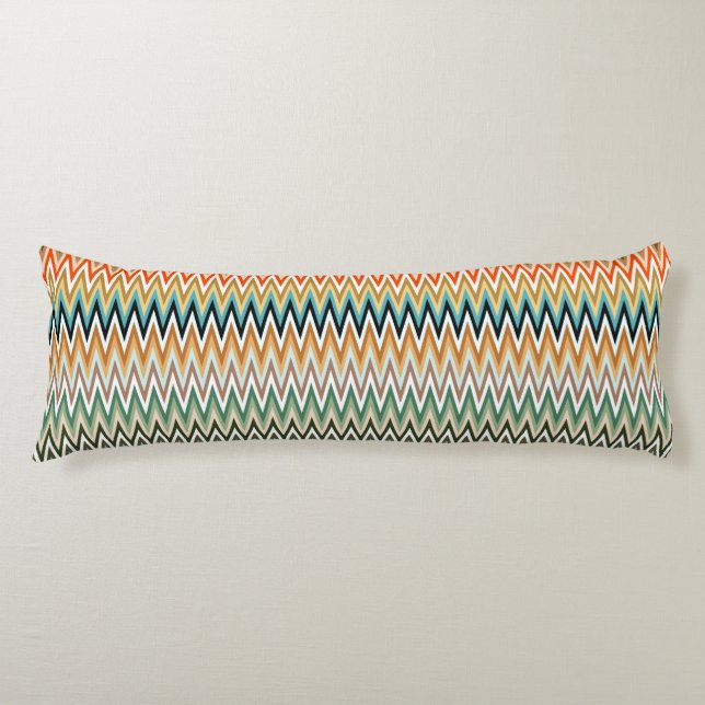 Coussins Longs Zigzag Multicolor Motif (Devant)