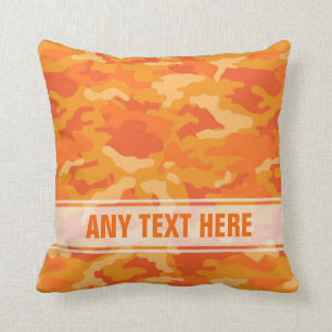 Coussins oranges de coussin du camouflage #3 de