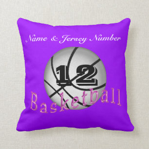 Coussins personnalisés de basket-ball avec le NOM