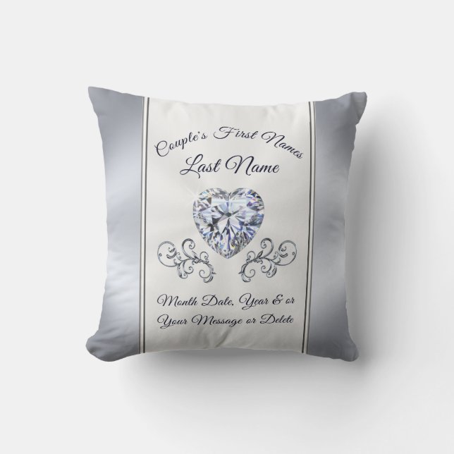 Coussins personnalisés par diamant pour le cadeau (Recto)