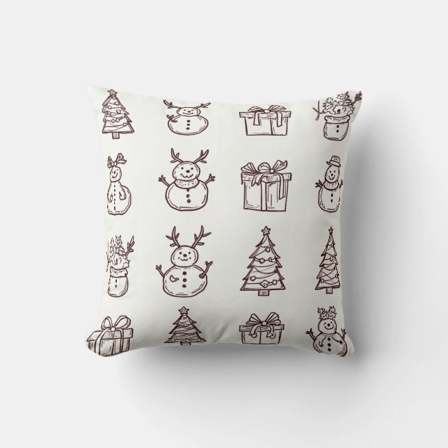 Coussins remplis d'amour et de bonheur pour Noël (Recto)