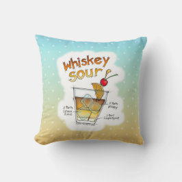 COUSSINS RÉVERSIBLES - RECETTE WHISKEY SOUR ART