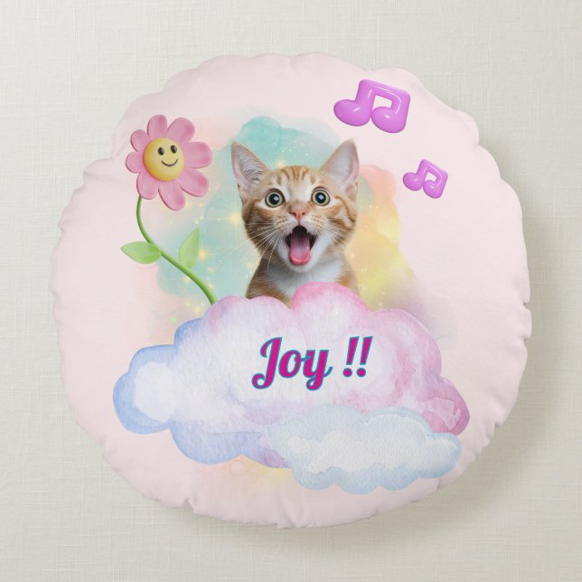 Coussins Ronds 可愛い『Joy!!』おしゃべりねこ♡ (Devant)