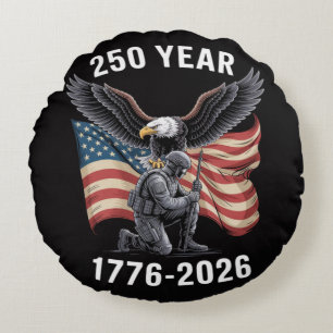 Coussins Ronds 250 Ans 250e Anniversaire États-Unis 4 Juillet
